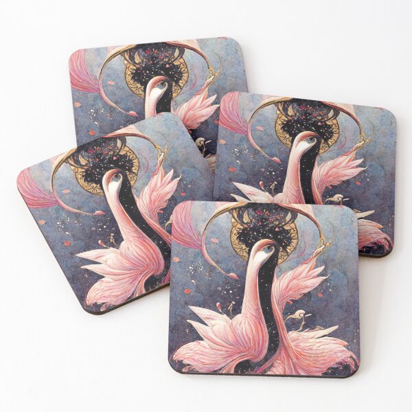 Item preview, flamingo couple dancing artwork designed and sold by WeirdStation.