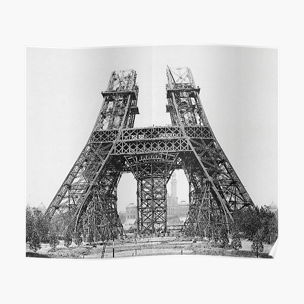 "Eiffel Tower Construction" Poster for Sale by BravuraMedia Redbubble