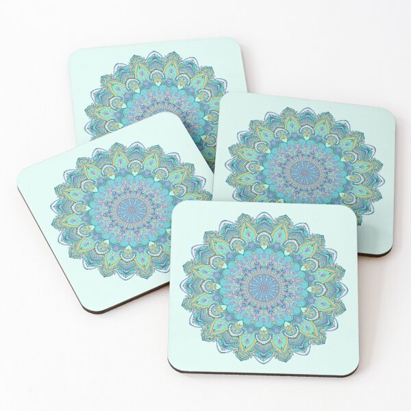 Item preview, light green mandala designed and sold by MandalaFlowerArt.