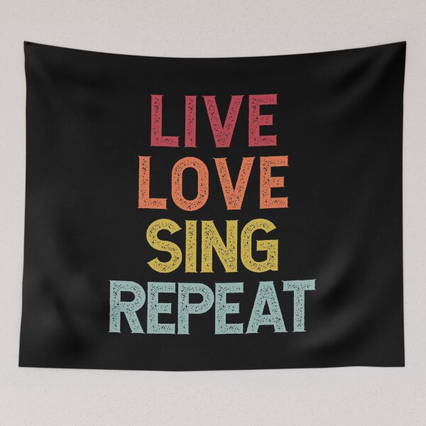 Item preview, Distressed Live Love Sing Repeat  designed and sold by PeachesMommy.