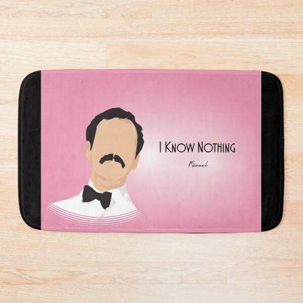 Item preview, I Know Nothing - Manuel - Minimalist TV Art - Comedy Quote designed and sold by PopCultArcade.