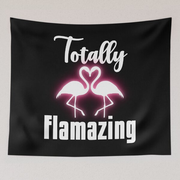 Item preview, Totally Flamazing Neon Pink Flamingo - Black designed and sold by PearlMoonGrapes.