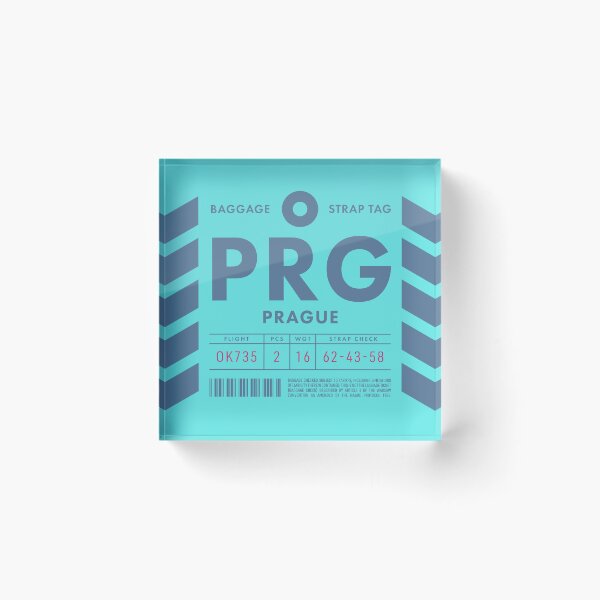 Item preview, Luggage Tag D - PRG Prague Airport Czech Republic Czechia designed and sold by VoodooCircus.