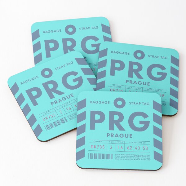 Item preview, Luggage Tag D - PRG Prague Airport Czech Republic Czechia designed and sold by VoodooCircus.