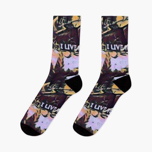 Item preview, I Live to Hike on Golden Mountains designed and sold by MUZA9.