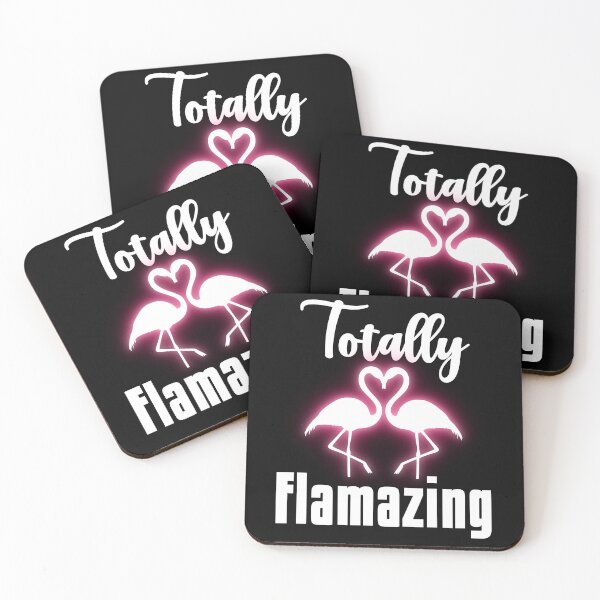 Item preview, Totally Flamazing Neon Pink Flamingo - Black designed and sold by PearlMoonGrapes.
