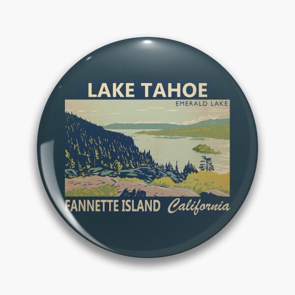 Item preview, Lake Tahoe Fannette Island Vintage designed and sold by KrisSidDesigns.