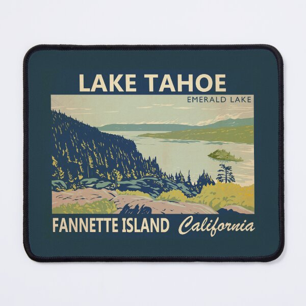 Item preview, Lake Tahoe Fannette Island Vintage designed and sold by KrisSidDesigns.