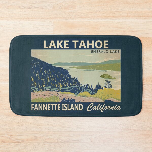 Item preview, Lake Tahoe Fannette Island Vintage designed and sold by KrisSidDesigns.