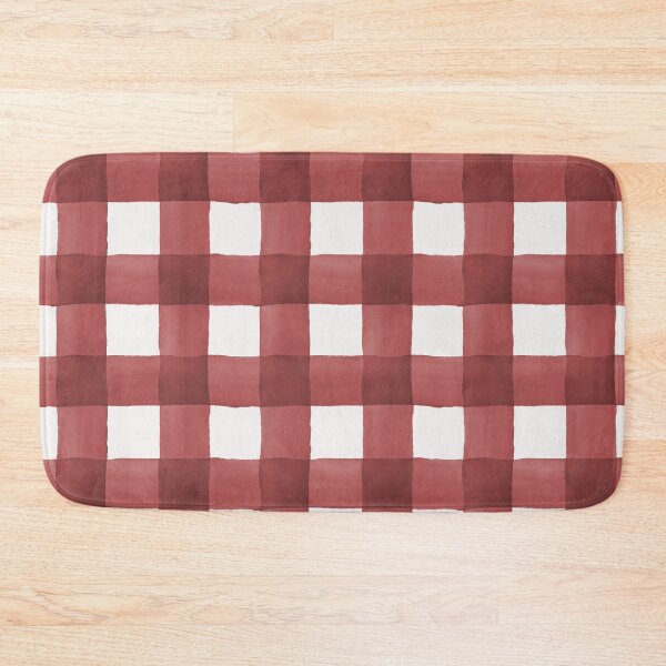 Item preview, Watercolor Gingham Checks Pattern - Red designed and sold by MLTDesignLab.
