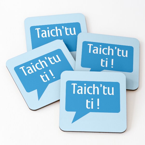 Item preview, Belgian expression which means "Shut up" in a blue comic bubble designed and sold by PausePapote.
