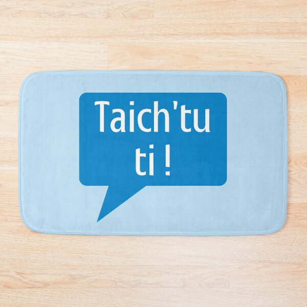 Item preview, Belgian expression which means "Shut up" in a blue comic bubble designed and sold by PausePapote.