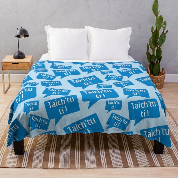 Item preview, Belgian expression which means "Shut up" in a blue comic bubble designed and sold by PausePapote.