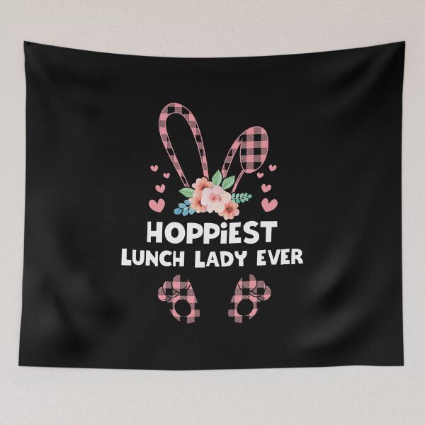 Item preview, Easter Bunny Animal Pun Hoppiest Lunch Lady Ever designed and sold by haselshirt.