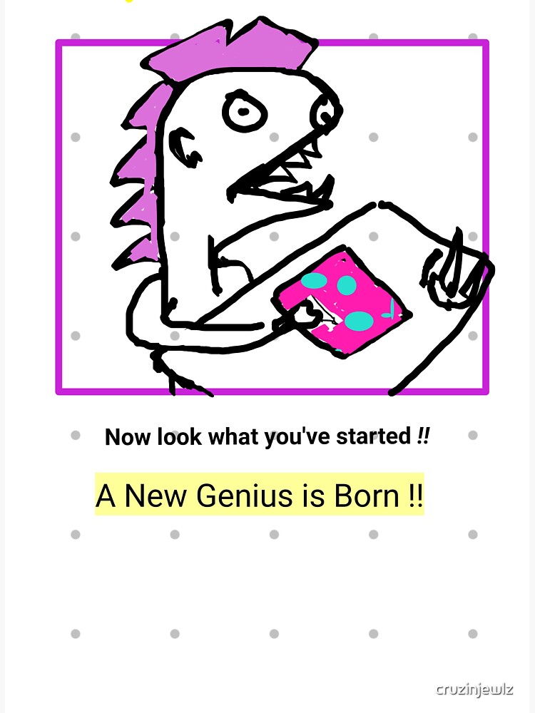 Thumbnail 3 of 3, Sticker, A Genius is Born designed and sold by cruzinjewlz.