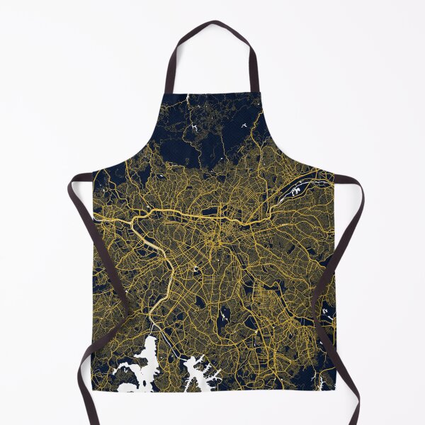 Item preview, Sao Paulo City Map of Brazil - Gold Art Deco designed and sold by deMAP.