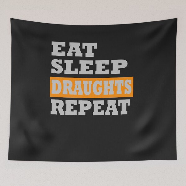 Item preview, Draughts Eat Sleep Repeat designed and sold by indahyanimake.