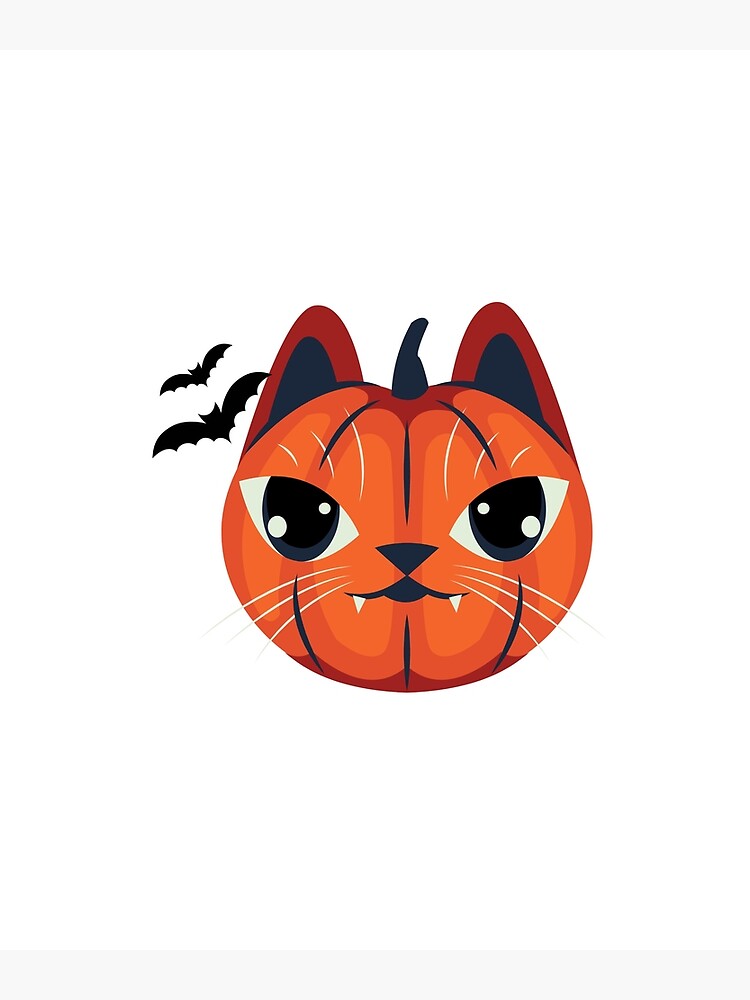 "Halloween Cat Face" Poster for Sale by Animalian Redbubble