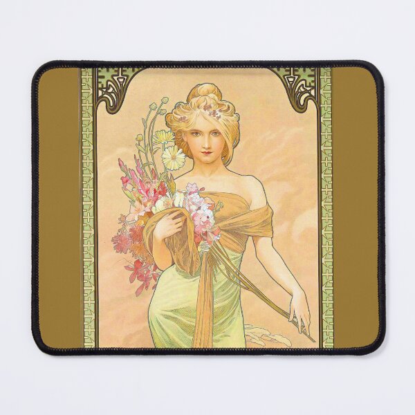 Item preview, Spring -Alphonse Mucha -Art Nouveau Mucha -Vintage Alphonse Woman Nouveau designed and sold by TeeARTHY.