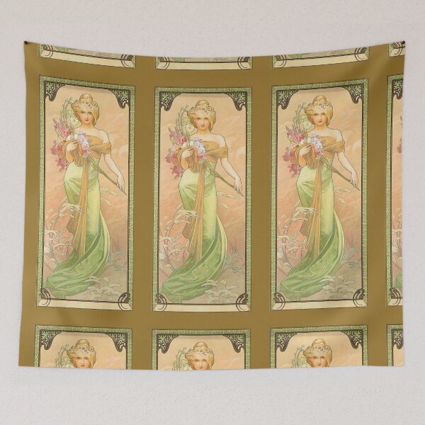 Item preview, Spring -Alphonse Mucha -Art Nouveau Mucha -Vintage Alphonse Woman Nouveau designed and sold by TeeARTHY.