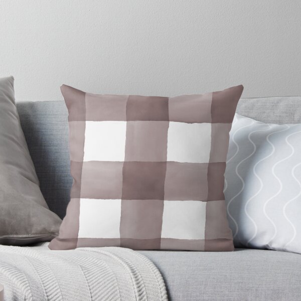 Item preview, Watercolor Gingham Checks Pattern - Brown designed and sold by MLTDesignLab.