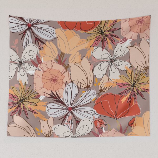 Item preview, Flores Tonos Nude designed and sold by missoundream.