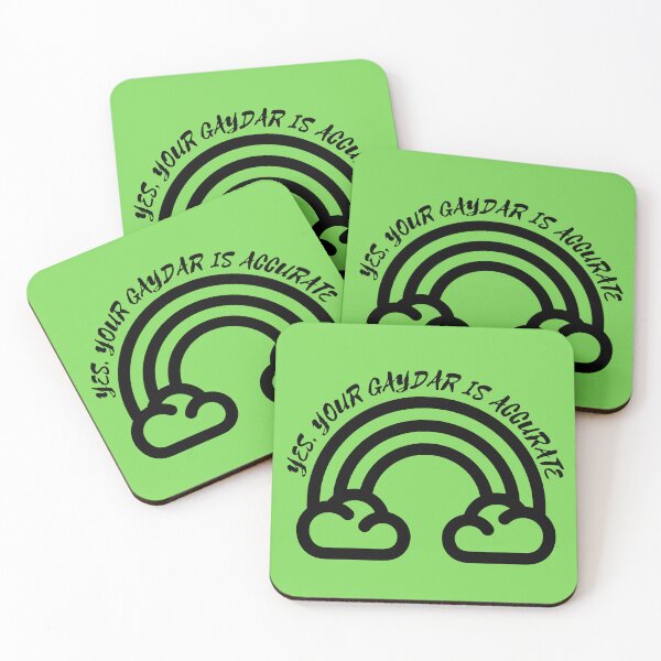 Item preview, Yes Your Gaydar Is Accurate Black And White Rainbow In Green designed and sold by LuckyKermit.