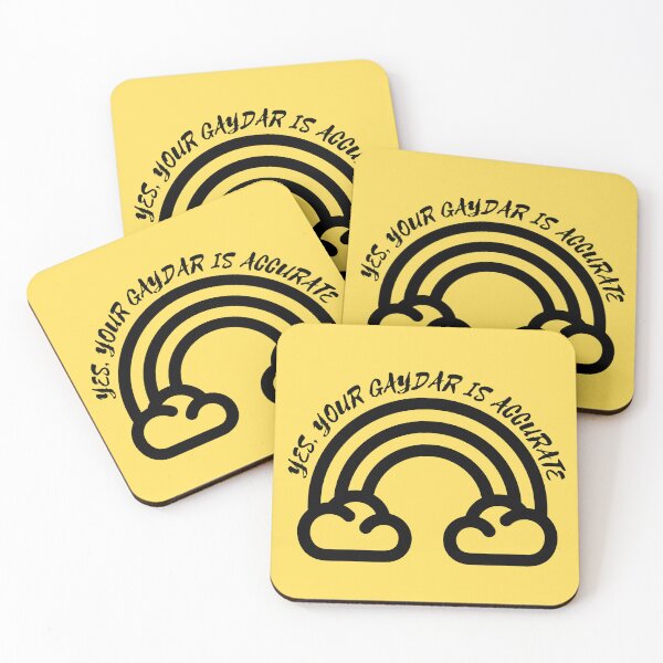 Item preview, Yes Your Gaydar Is Accurate Black And White Rainbow In Yellow designed and sold by LuckyKermit.