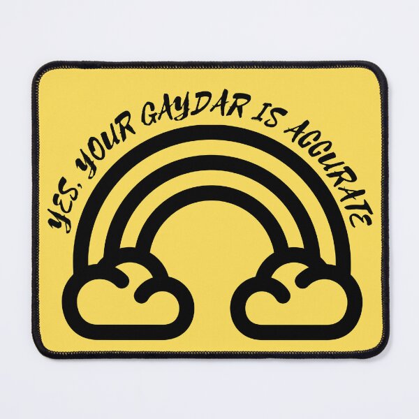 Item preview, Yes Your Gaydar Is Accurate Black And White Rainbow In Yellow designed and sold by LuckyKermit.