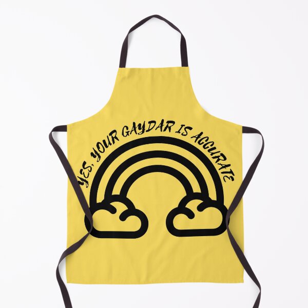 Item preview, Yes Your Gaydar Is Accurate Black And White Rainbow In Yellow designed and sold by LuckyKermit.