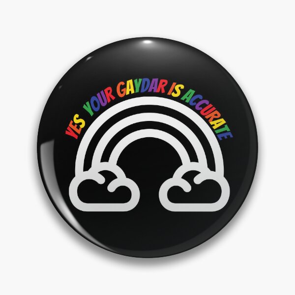Item preview, Yes Your Gaydar Is Accurate Black And White Rainbow Colorful Letters In Black designed and sold by LuckyKermit.
