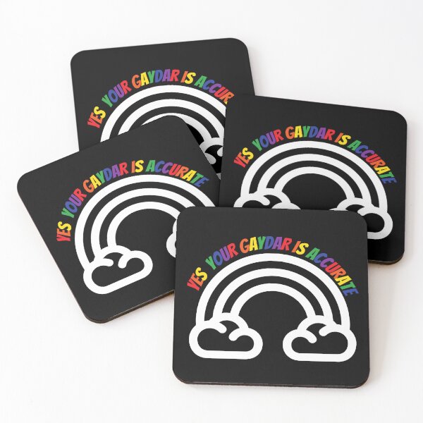Item preview, Yes Your Gaydar Is Accurate Black And White Rainbow Colorful Letters In Black designed and sold by LuckyKermit.