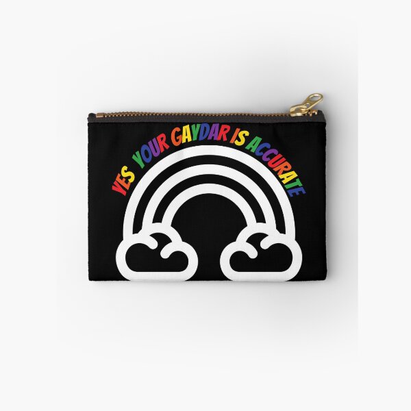 Item preview, Yes Your Gaydar Is Accurate Black And White Rainbow Colorful Letters In Black designed and sold by LuckyKermit.
