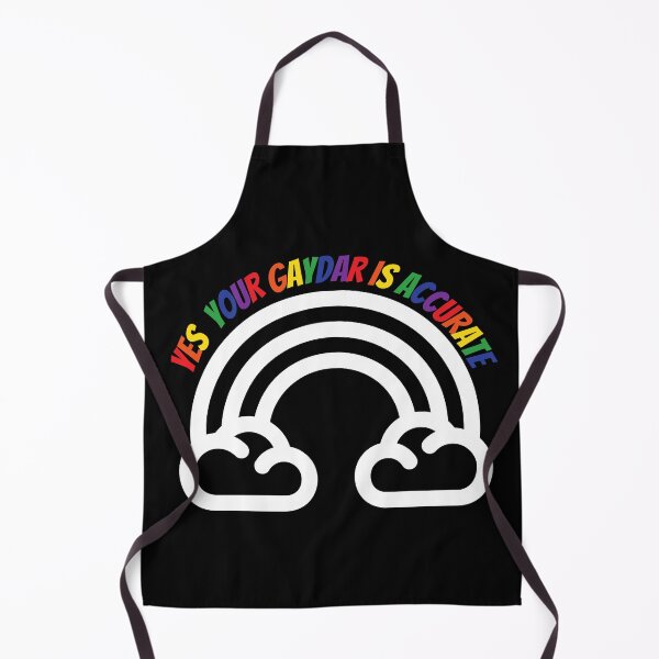 Item preview, Yes Your Gaydar Is Accurate Black And White Rainbow Colorful Letters In Black designed and sold by LuckyKermit.