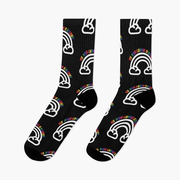Item preview, Yes Your Gaydar Is Accurate Black And White Rainbow Colorful Letters In Black designed and sold by LuckyKermit.