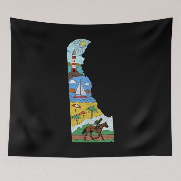 Item preview, Vintage Delaware Home State Pride Map Illustration designed and sold by merchzy.