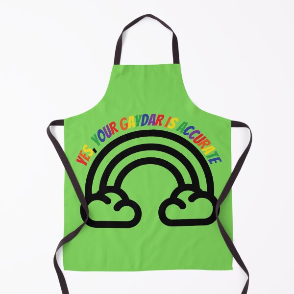 Item preview, Yes Your Gaydar Is Accurate Black And White Rainbow Colorful Letters In Green designed and sold by LuckyKermit.