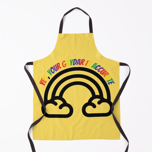 Item preview, Yes Your Gaydar Is Accurate Black And White Rainbow Colorful Letters In Yellow designed and sold by LuckyKermit.