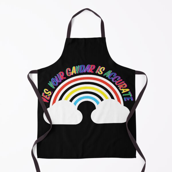 Item preview, Yes Your Gaydar Is Accurate Rainbow With Clouds In Black designed and sold by LuckyKermit.