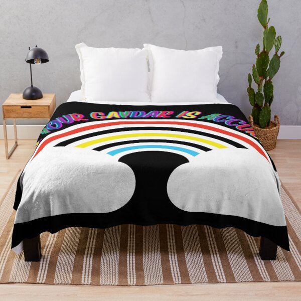 Item preview, Yes Your Gaydar Is Accurate Rainbow With Clouds In Black designed and sold by LuckyKermit.