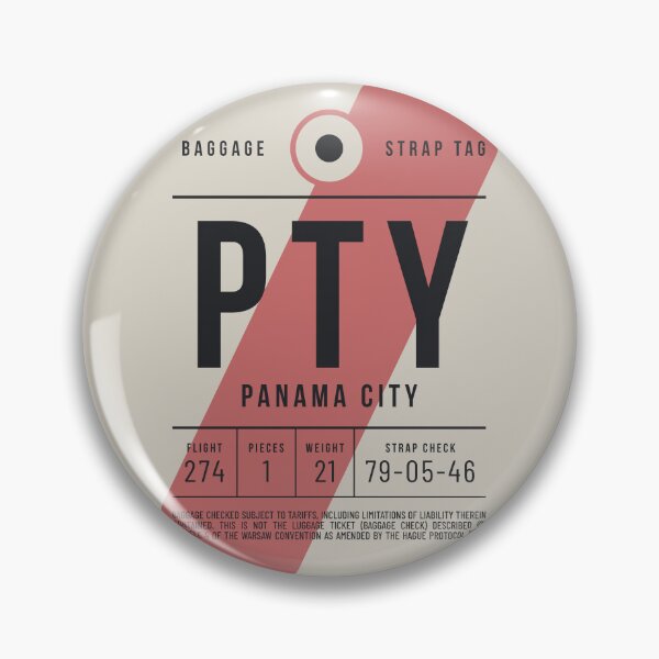 Artikelvorschau, Luggage Tag E - PTY Panama City entworfen und verkauft von VoodooCircus.