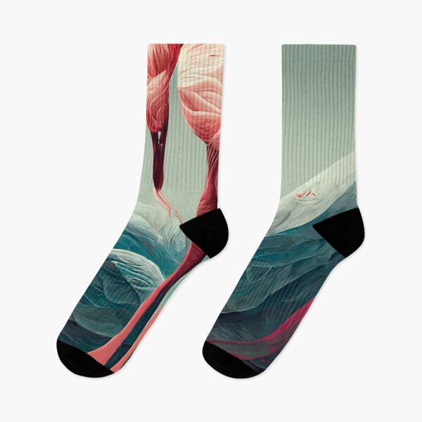Item preview, weird flamingo abstract artwork designed and sold by WeirdStation.