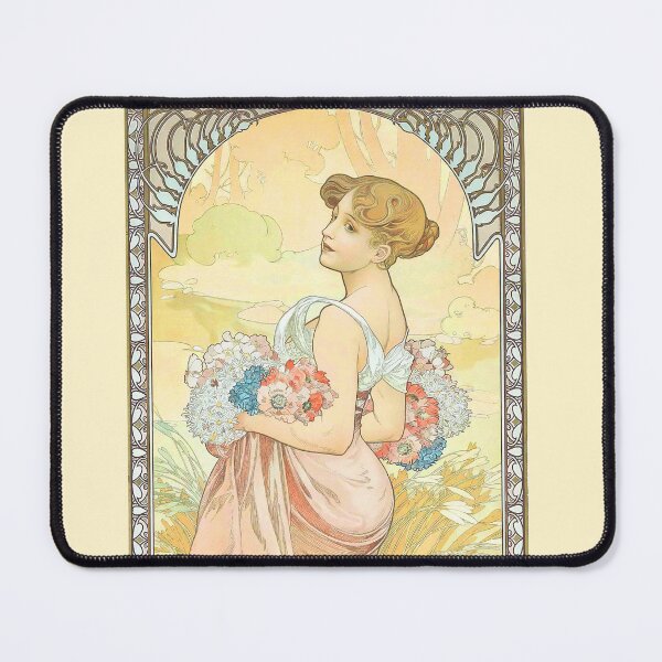 Item preview, Summer -Alphonse Mucha -Art Nouveau Mucha -Vintage Alphonse Woman Nouveau designed and sold by TeeARTHY.