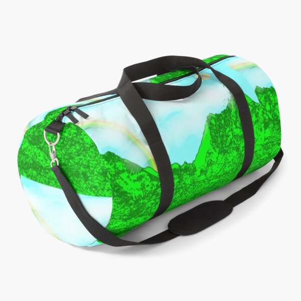 Item preview, Green mountain and rainbow  designed and sold by VeganGuitarizm.