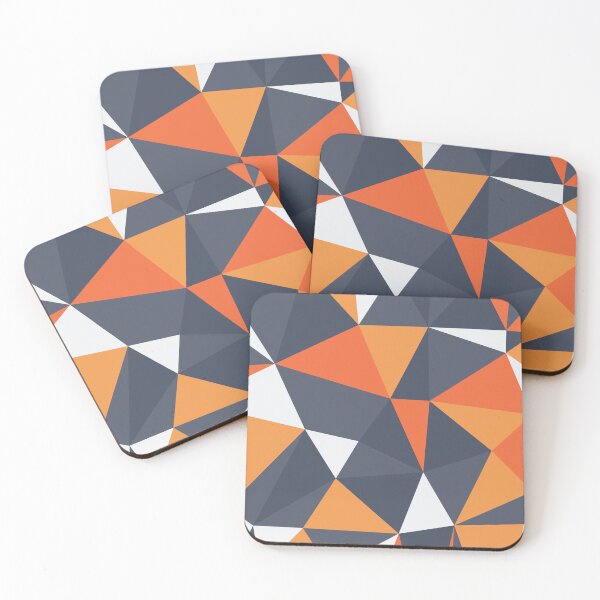 Item preview, Modern Geometric Grey and Orange designed and sold by Blue-Banana.