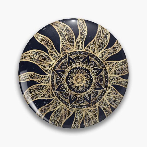 Item preview,  Elegant Gold Sun Mandala Blue Nebula Design designed and sold by NdesignTrend.