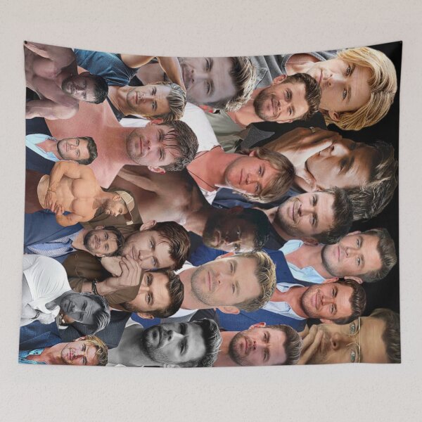 Item preview, chris hemsworth 2 photo collage designed and sold by T-shirtakStore.