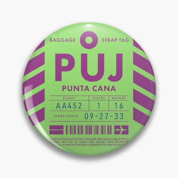 Item preview, Luggage Tag D - PUJ Punta Cana Dominican Republic designed and sold by VoodooCircus.