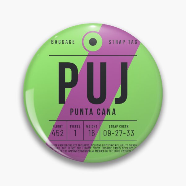 Item preview, Luggage Tag E - PUJ Punta Cana Dominican Republic designed and sold by VoodooCircus.
