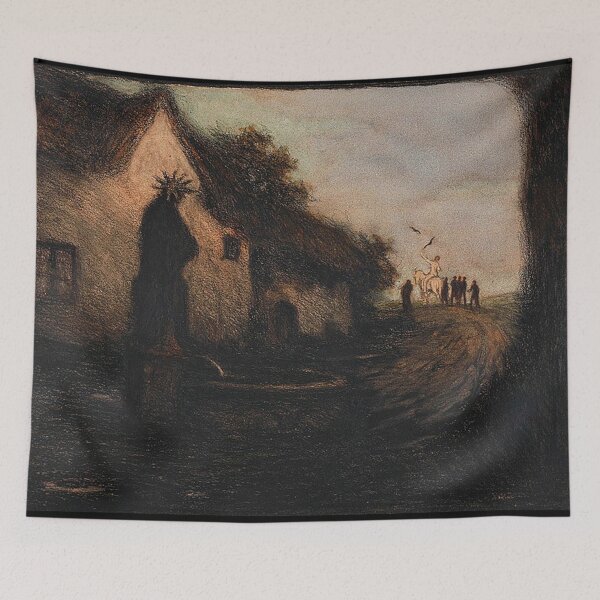 Item preview,  Village scene with a naked rider -  Franz Karl Basler-Kopp designed and sold by Vintage Designs +.